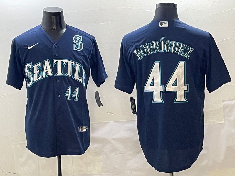 Men Seattle Mariners #44 Rodriguez Drak Blue Game 2025 Nike MLB Jersey style 5->seattle mariners->MLB Jersey
